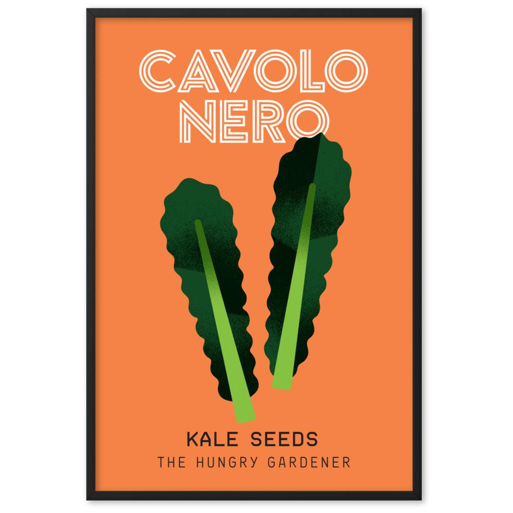 Framed Kale Poster-The Hungry Gardener