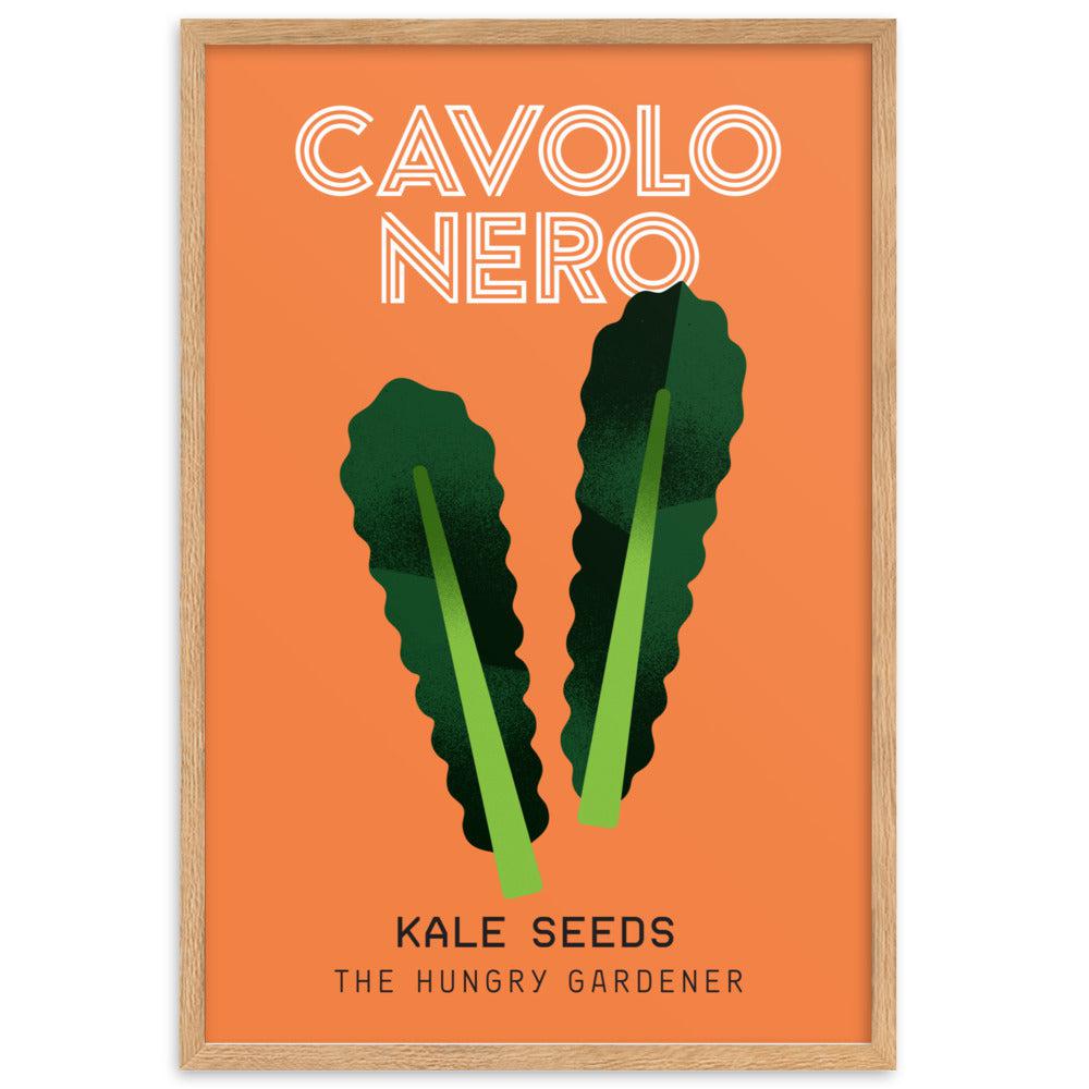 Framed Kale Poster-The Hungry Gardener